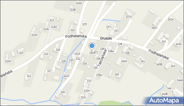 Dzianisz, Podhalańska, 157, mapa Dzianisz