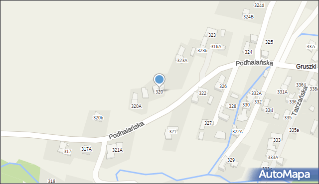 Dzianisz, Podhalańska, 170, mapa Dzianisz