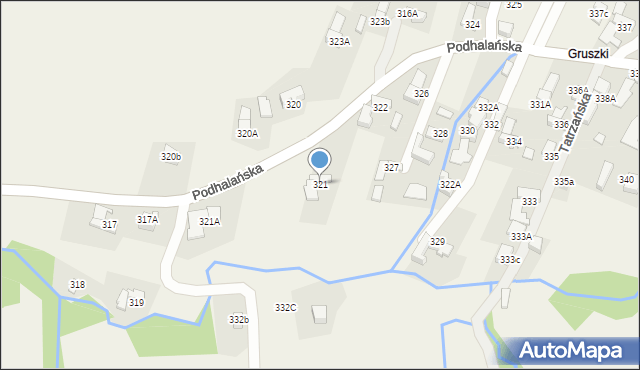 Dzianisz, Podhalańska, 193, mapa Dzianisz