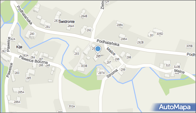 Dzianisz, Podhalańska, 221, mapa Dzianisz