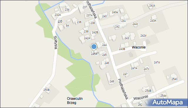 Dzianisz, Podhalańska, 237, mapa Dzianisz