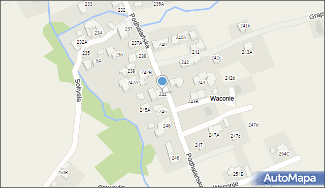 Dzianisz, Podhalańska, 239, mapa Dzianisz