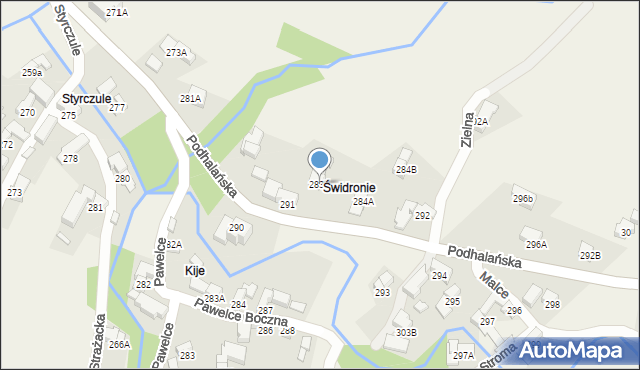 Dzianisz, Podhalańska, 248, mapa Dzianisz