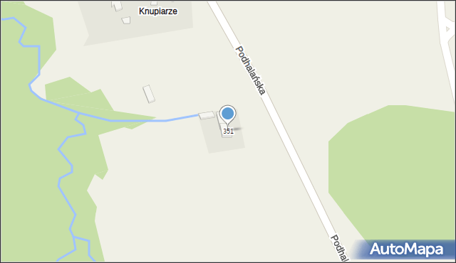 Dzianisz, Podhalańska, 25, mapa Dzianisz