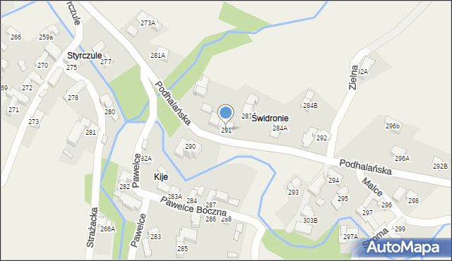 Dzianisz, Podhalańska, 250, mapa Dzianisz