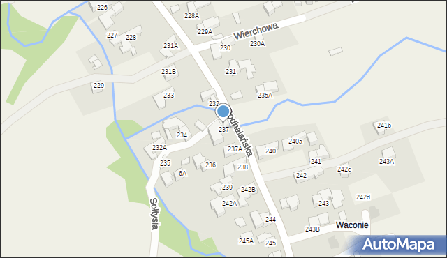 Dzianisz, Podhalańska, 253, mapa Dzianisz