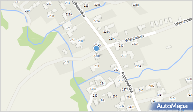 Dzianisz, Podhalańska, 261, mapa Dzianisz