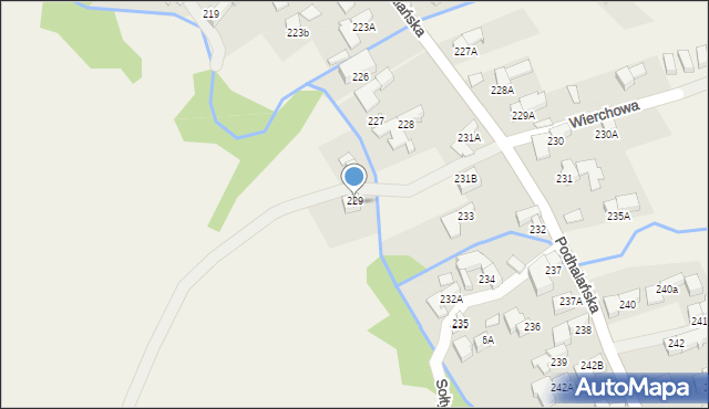 Dzianisz, Podhalańska, 265, mapa Dzianisz