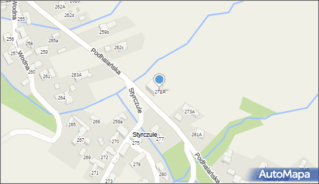 Dzianisz, Podhalańska, 266, mapa Dzianisz