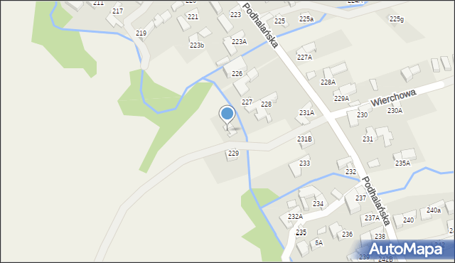 Dzianisz, Podhalańska, 269, mapa Dzianisz