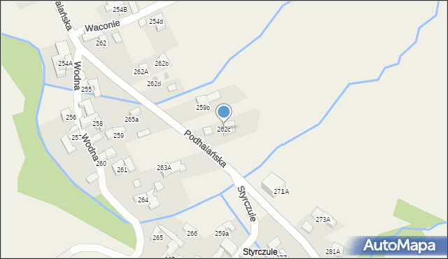 Dzianisz, Podhalańska, 272, mapa Dzianisz