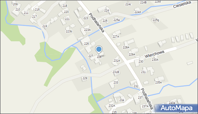 Dzianisz, Podhalańska, 273, mapa Dzianisz