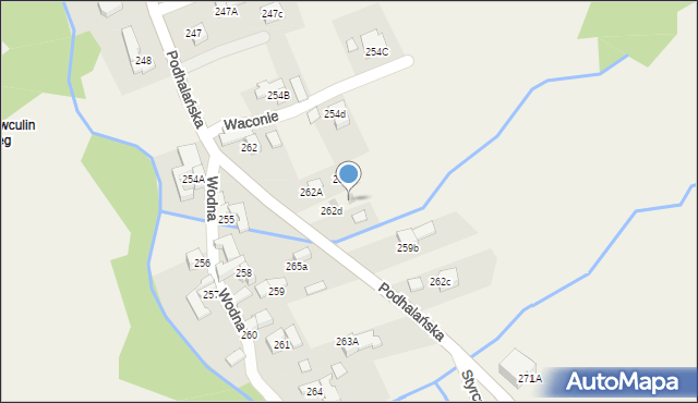 Dzianisz, Podhalańska, 286, mapa Dzianisz