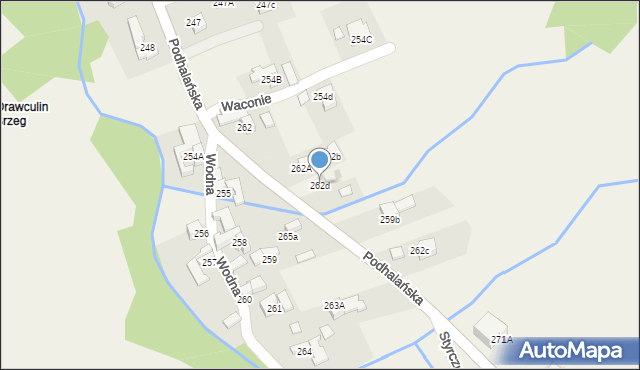 Dzianisz, Podhalańska, 288, mapa Dzianisz