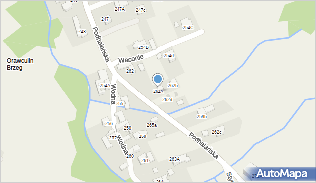 Dzianisz, Podhalańska, 294, mapa Dzianisz