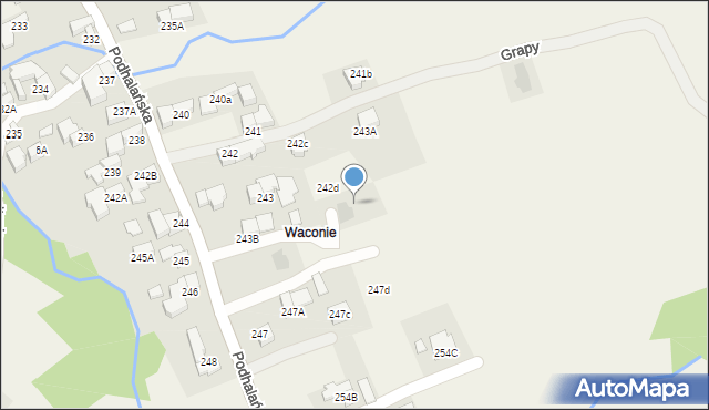 Dzianisz, Podhalańska, 312, mapa Dzianisz