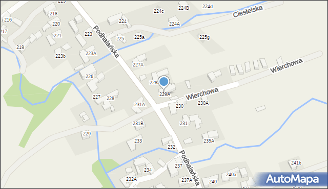 Dzianisz, Podhalańska, 336, mapa Dzianisz