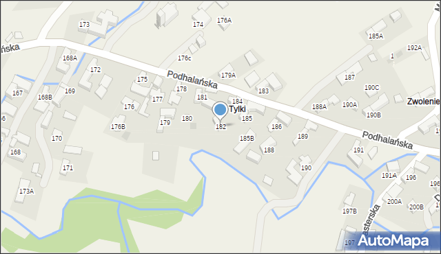 Dzianisz, Podhalańska, 361, mapa Dzianisz