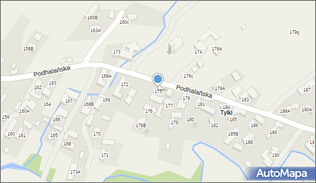 Dzianisz, Podhalańska, 387, mapa Dzianisz