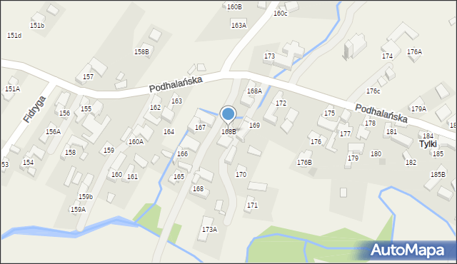 Dzianisz, Podhalańska, 401, mapa Dzianisz