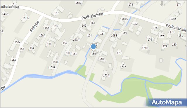 Dzianisz, Podhalańska, 413, mapa Dzianisz