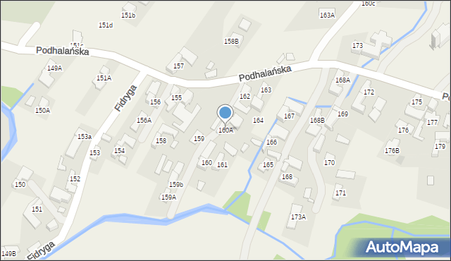 Dzianisz, Podhalańska, 431, mapa Dzianisz