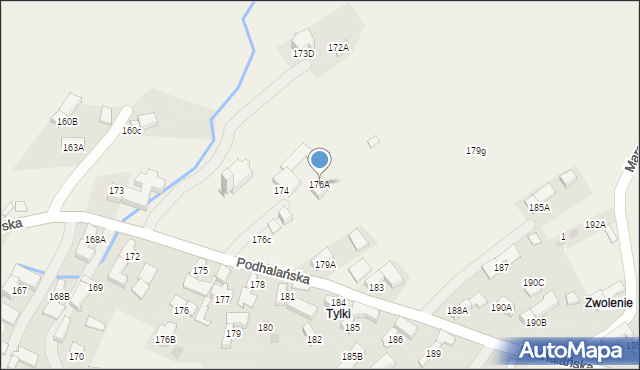 Dzianisz, Podhalańska, 432, mapa Dzianisz