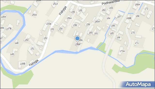 Dzianisz, Podhalańska, 435, mapa Dzianisz