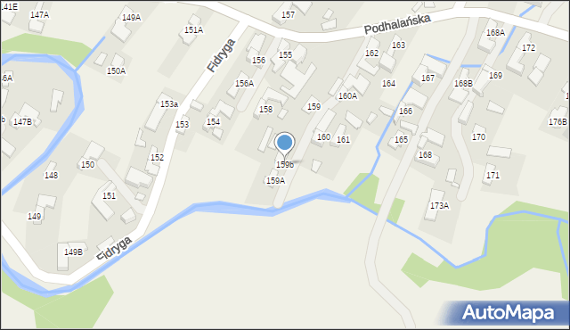 Dzianisz, Podhalańska, 437, mapa Dzianisz