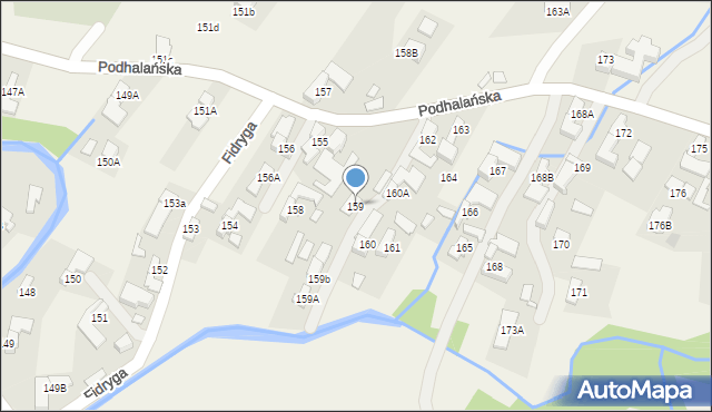 Dzianisz, Podhalańska, 439, mapa Dzianisz