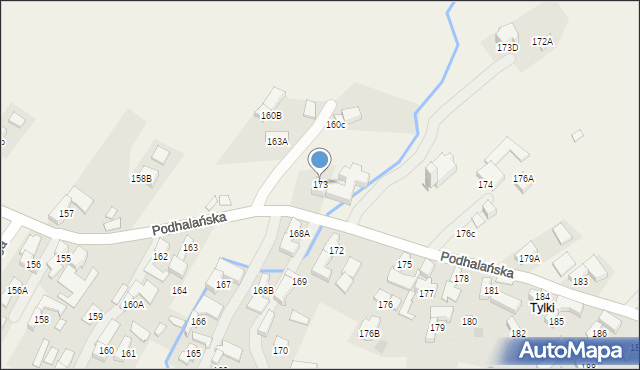 Dzianisz, Podhalańska, 444, mapa Dzianisz