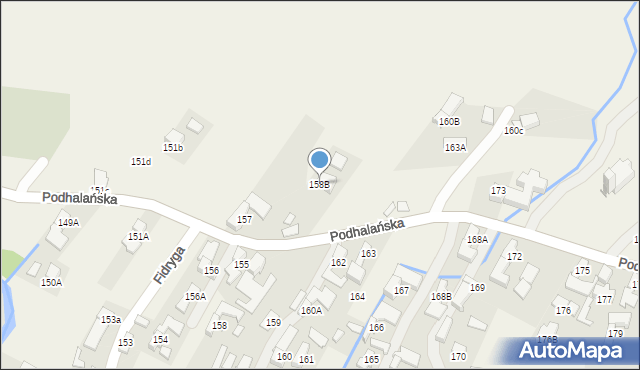 Dzianisz, Podhalańska, 468, mapa Dzianisz