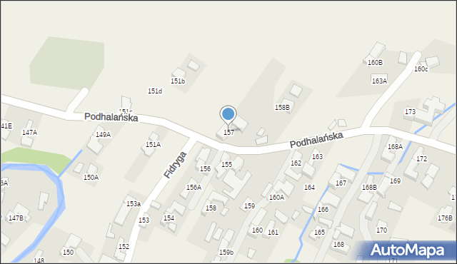 Dzianisz, Podhalańska, 474, mapa Dzianisz