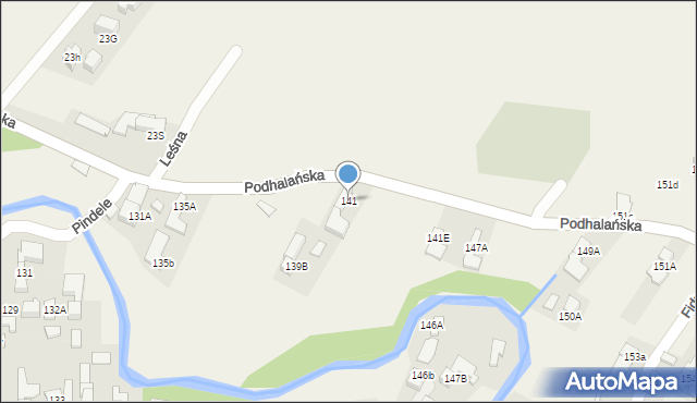 Dzianisz, Podhalańska, 477, mapa Dzianisz