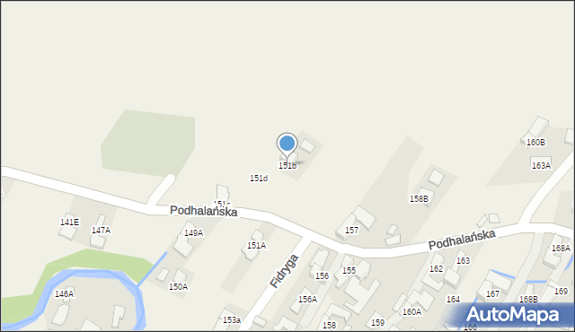 Dzianisz, Podhalańska, 482, mapa Dzianisz