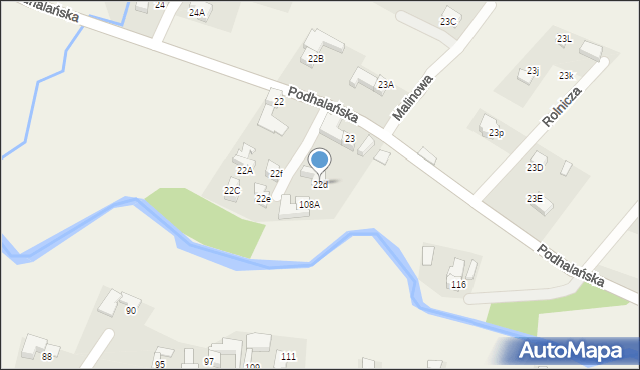 Dzianisz, Podhalańska, 495, mapa Dzianisz