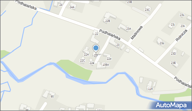 Dzianisz, Podhalańska, 505, mapa Dzianisz