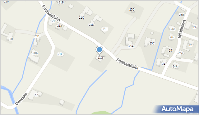 Dzianisz, Podhalańska, 519, mapa Dzianisz