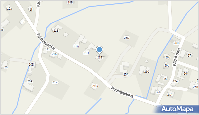 Dzianisz, Podhalańska, 532, mapa Dzianisz