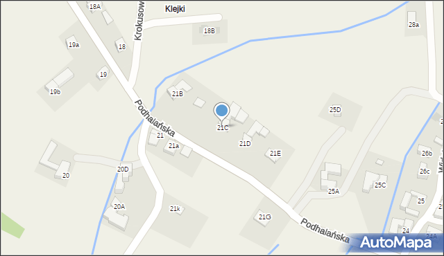 Dzianisz, Podhalańska, 540, mapa Dzianisz