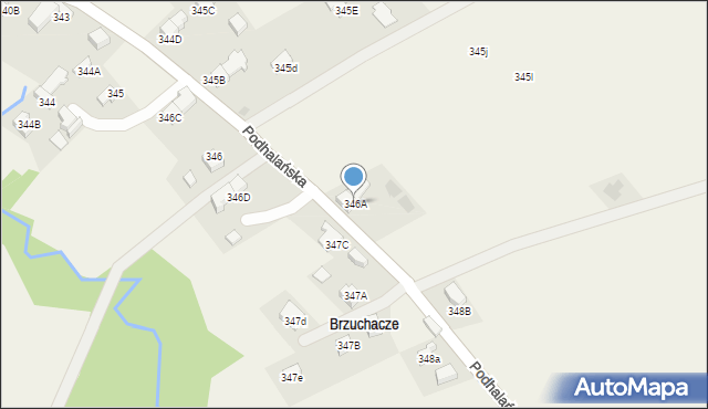 Dzianisz, Podhalańska, 58, mapa Dzianisz