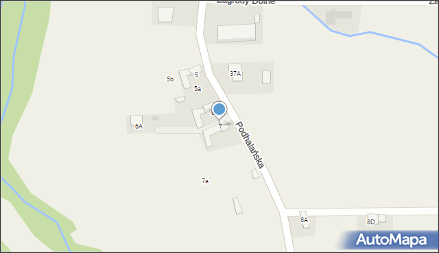 Dzianisz, Podhalańska, 601, mapa Dzianisz