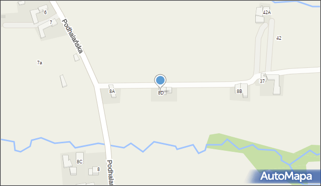 Dzianisz, Podhalańska, 604, mapa Dzianisz