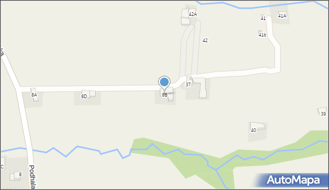 Dzianisz, Podhalańska, 608, mapa Dzianisz