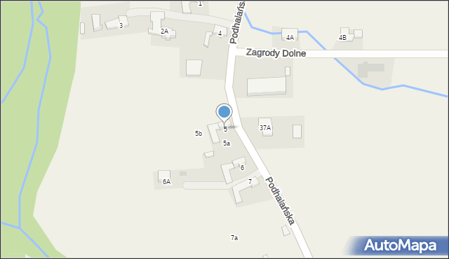 Dzianisz, Podhalańska, 615, mapa Dzianisz