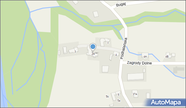 Dzianisz, Podhalańska, 627, mapa Dzianisz