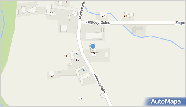 Dzianisz, Podhalańska, 668, mapa Dzianisz