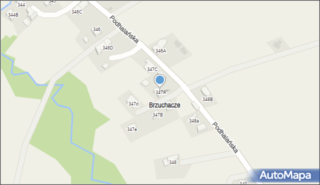 Dzianisz, Podhalańska, 87, mapa Dzianisz