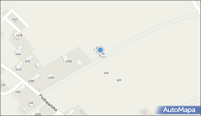 Dzianisz, Podhalańska, 88, mapa Dzianisz