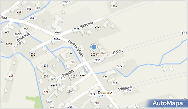 Dzianisz, Polna, 1, mapa Dzianisz